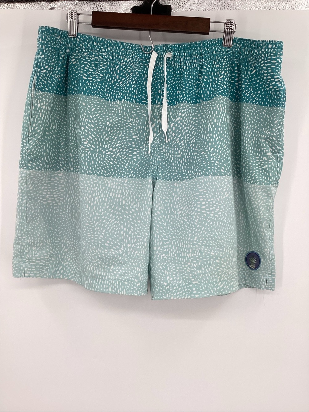 chubbies Whale Sharks Teal Swim Trunks